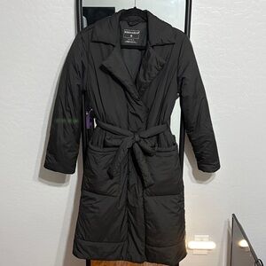 Bernardo Black Belted Puffer Coat